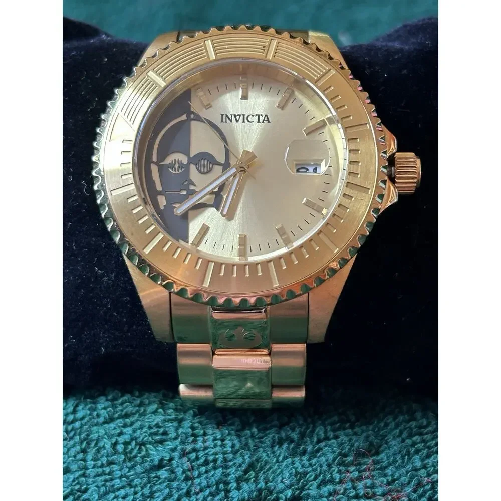 Invicta Star Wars C-3PO Limited Edition 47mm Automatic NH35A Gold Tone Watch 261